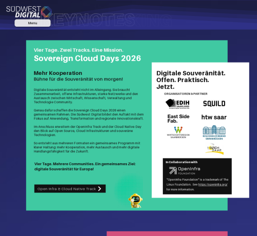 Opensaar ist Partner der Südwest Digital 2026